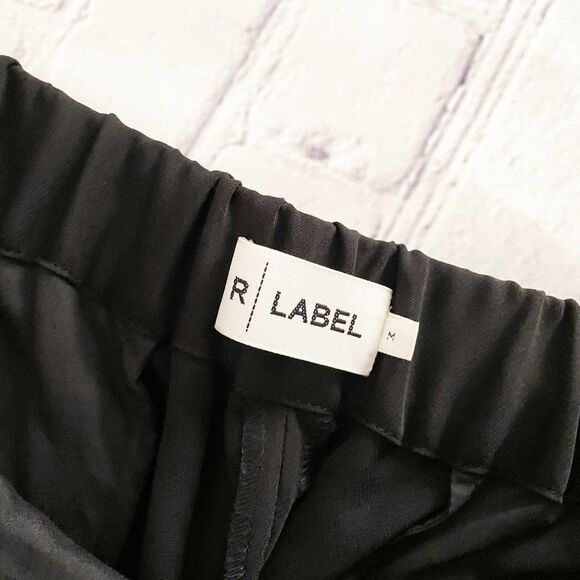 The Reset R Label Black Straight Pull On Elastic Waist Pants with Pockets M - Picture 8 of 9